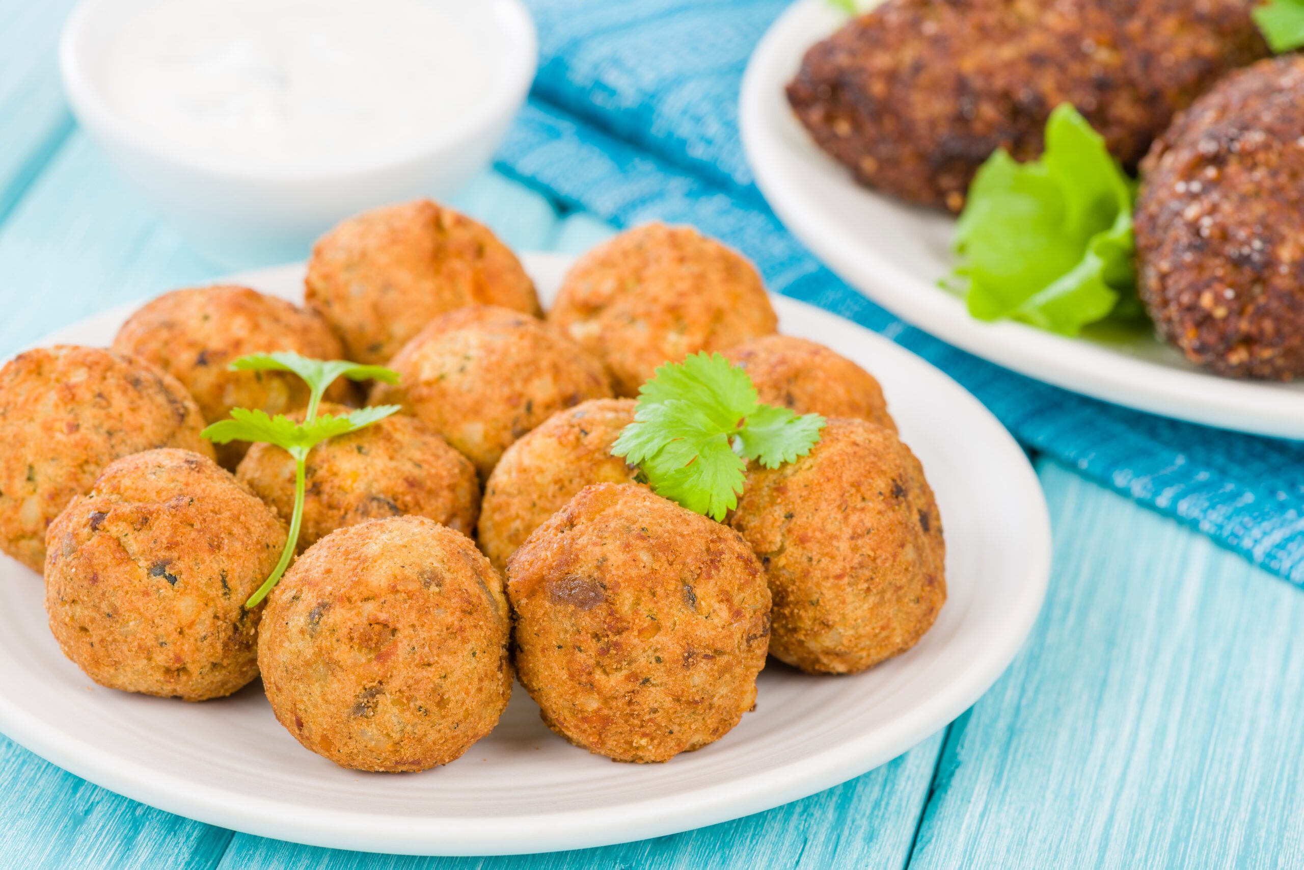 Falafel - Middle Eastern chickpea and fava beans fried balls